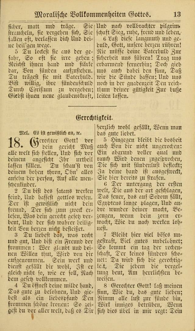 Neuestes Gemeinschaftliches Gesangbuch: zum gotttesdienstlichen Gebrauch der Lutherischen und Reformierten Gemeinden in Nord-Amerika: eine sammlung von 652 liedern mit dem dazu gehörigen anhang... page 13