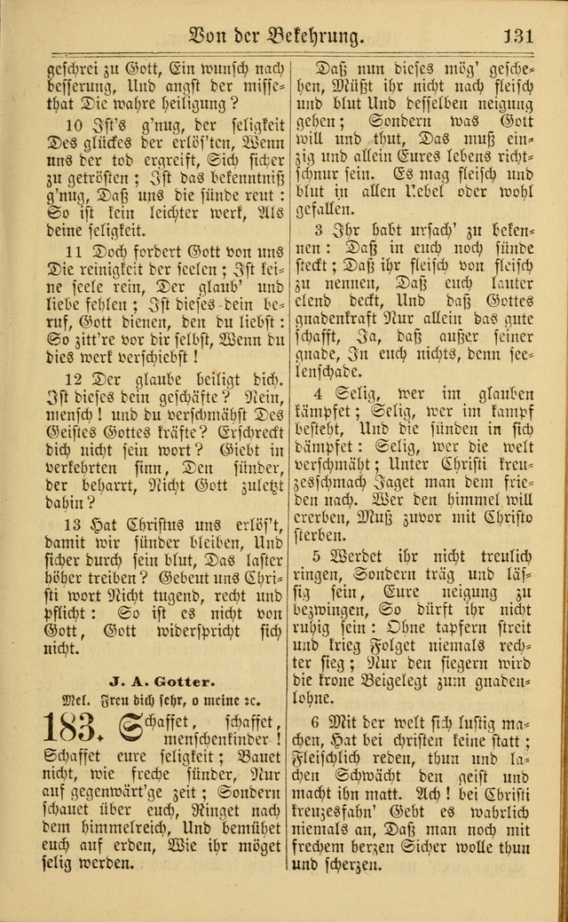 Neuestes Gemeinschaftliches Gesangbuch: zum gotttesdienstlichen Gebrauch der Lutherischen und Reformierten Gemeinden in Nord-Amerika: eine sammlung von 652 liedern mit dem dazu gehörigen anhang... page 133