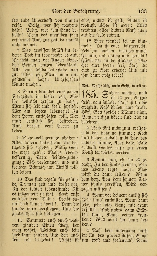 Neuestes Gemeinschaftliches Gesangbuch: zum gotttesdienstlichen Gebrauch der Lutherischen und Reformierten Gemeinden in Nord-Amerika: eine sammlung von 652 liedern mit dem dazu gehörigen anhang... page 135