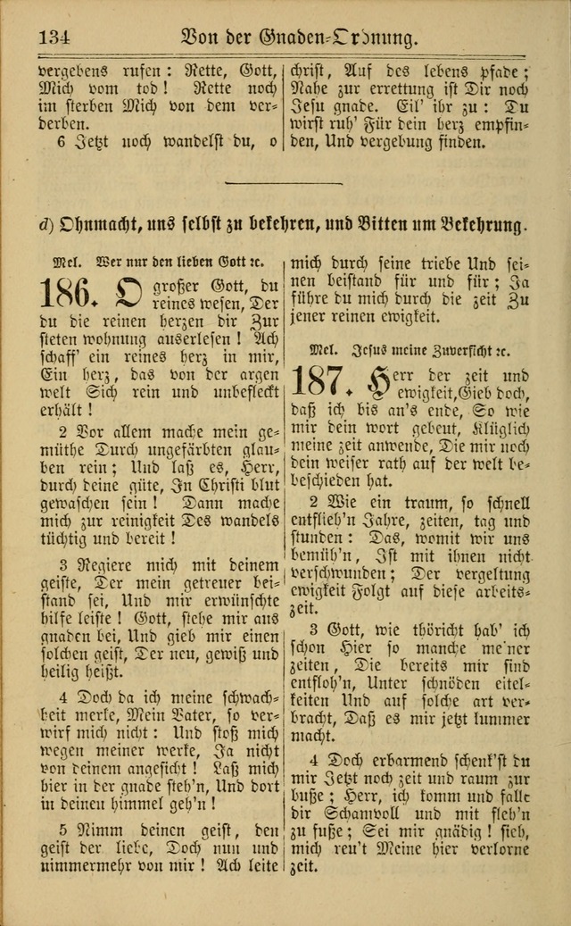 Neuestes Gemeinschaftliches Gesangbuch: zum gotttesdienstlichen Gebrauch der Lutherischen und Reformierten Gemeinden in Nord-Amerika: eine sammlung von 652 liedern mit dem dazu gehörigen anhang... page 136