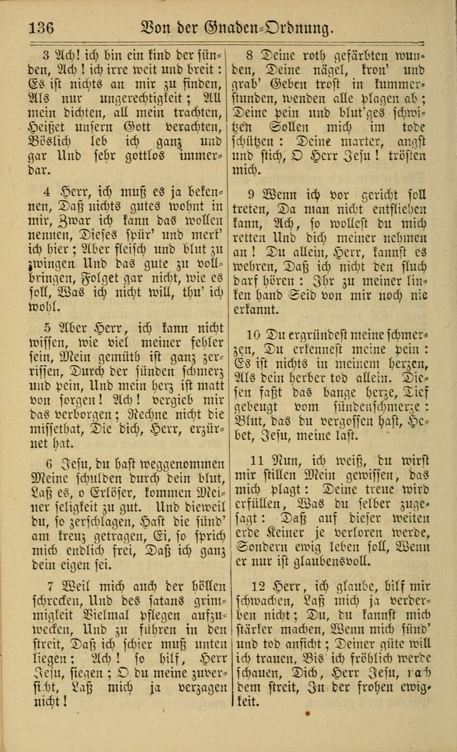 Neuestes Gemeinschaftliches Gesangbuch: zum gotttesdienstlichen Gebrauch der Lutherischen und Reformierten Gemeinden in Nord-Amerika: eine sammlung von 652 liedern mit dem dazu gehörigen anhang... page 138