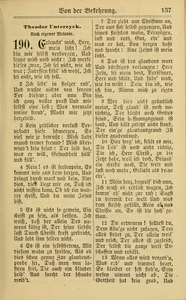 Neuestes Gemeinschaftliches Gesangbuch: zum gotttesdienstlichen Gebrauch der Lutherischen und Reformierten Gemeinden in Nord-Amerika: eine sammlung von 652 liedern mit dem dazu gehörigen anhang... page 139