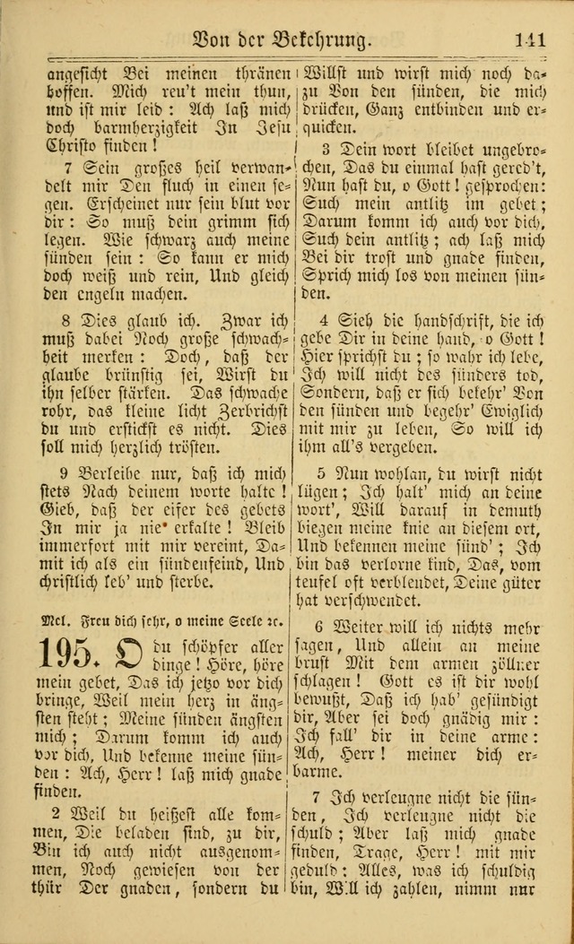 Neuestes Gemeinschaftliches Gesangbuch: zum gotttesdienstlichen Gebrauch der Lutherischen und Reformierten Gemeinden in Nord-Amerika: eine sammlung von 652 liedern mit dem dazu gehörigen anhang... page 143