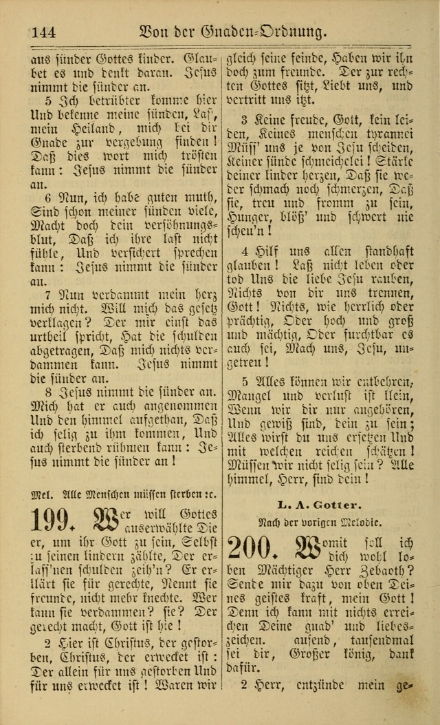 Neuestes Gemeinschaftliches Gesangbuch: zum gotttesdienstlichen Gebrauch der Lutherischen und Reformierten Gemeinden in Nord-Amerika: eine sammlung von 652 liedern mit dem dazu gehörigen anhang... page 146