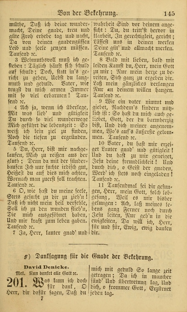 Neuestes Gemeinschaftliches Gesangbuch: zum gotttesdienstlichen Gebrauch der Lutherischen und Reformierten Gemeinden in Nord-Amerika: eine sammlung von 652 liedern mit dem dazu gehörigen anhang... page 147