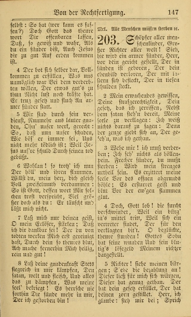 Neuestes Gemeinschaftliches Gesangbuch: zum gotttesdienstlichen Gebrauch der Lutherischen und Reformierten Gemeinden in Nord-Amerika: eine sammlung von 652 liedern mit dem dazu gehörigen anhang... page 149