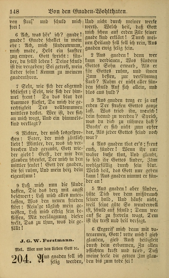 Neuestes Gemeinschaftliches Gesangbuch: zum gotttesdienstlichen Gebrauch der Lutherischen und Reformierten Gemeinden in Nord-Amerika: eine sammlung von 652 liedern mit dem dazu gehörigen anhang... page 150