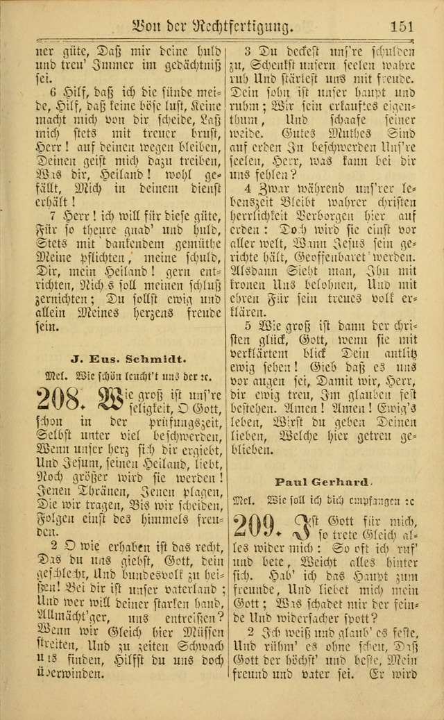 Neuestes Gemeinschaftliches Gesangbuch: zum gotttesdienstlichen Gebrauch der Lutherischen und Reformierten Gemeinden in Nord-Amerika: eine sammlung von 652 liedern mit dem dazu gehörigen anhang... page 153