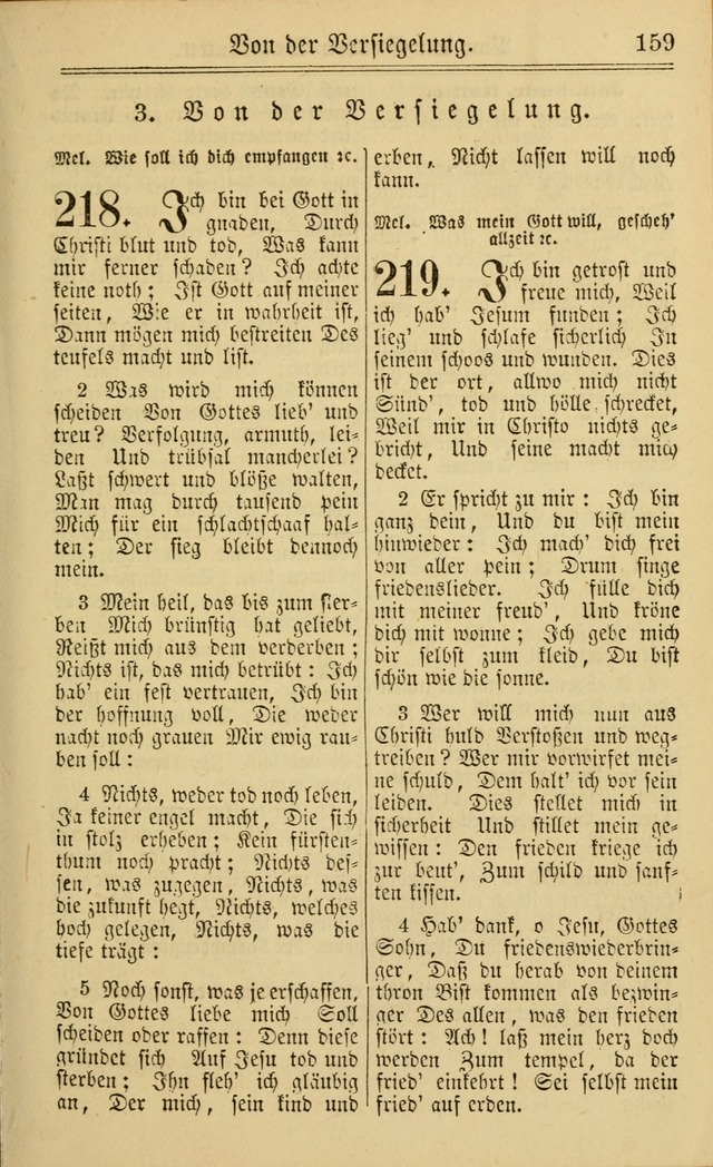 Neuestes Gemeinschaftliches Gesangbuch: zum gotttesdienstlichen Gebrauch der Lutherischen und Reformierten Gemeinden in Nord-Amerika: eine sammlung von 652 liedern mit dem dazu gehörigen anhang... page 161