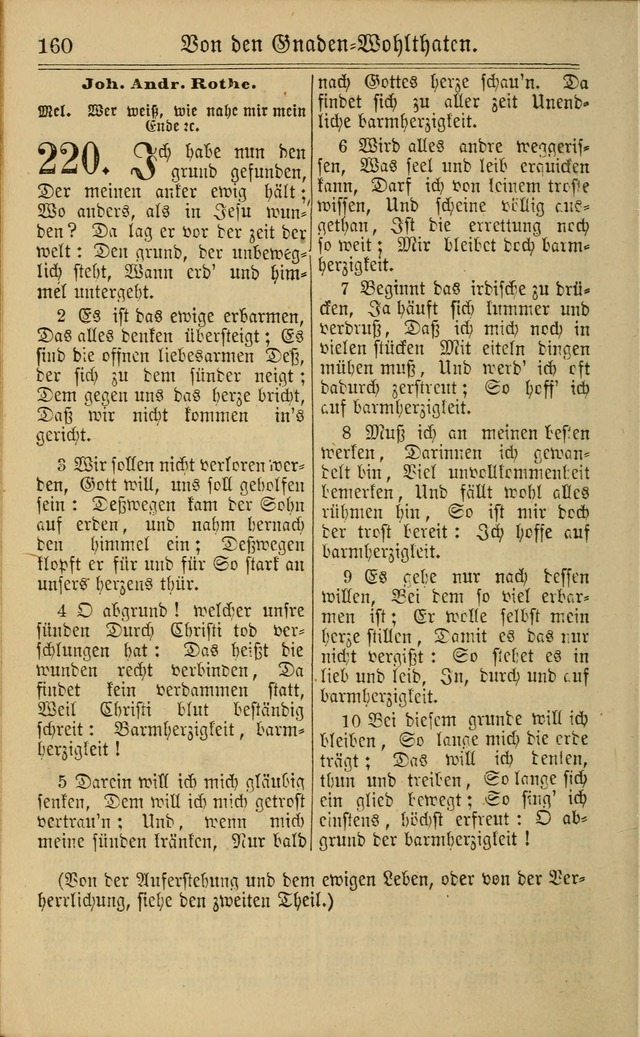 Neuestes Gemeinschaftliches Gesangbuch: zum gotttesdienstlichen Gebrauch der Lutherischen und Reformierten Gemeinden in Nord-Amerika: eine sammlung von 652 liedern mit dem dazu gehörigen anhang... page 162