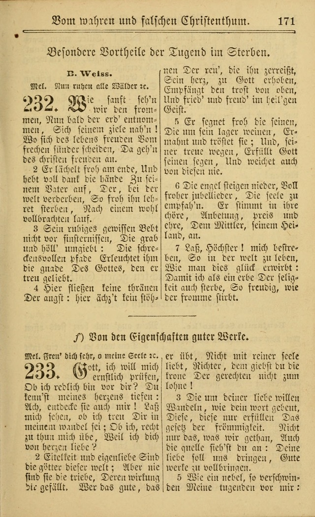 Neuestes Gemeinschaftliches Gesangbuch: zum gotttesdienstlichen Gebrauch der Lutherischen und Reformierten Gemeinden in Nord-Amerika: eine sammlung von 652 liedern mit dem dazu gehörigen anhang... page 173