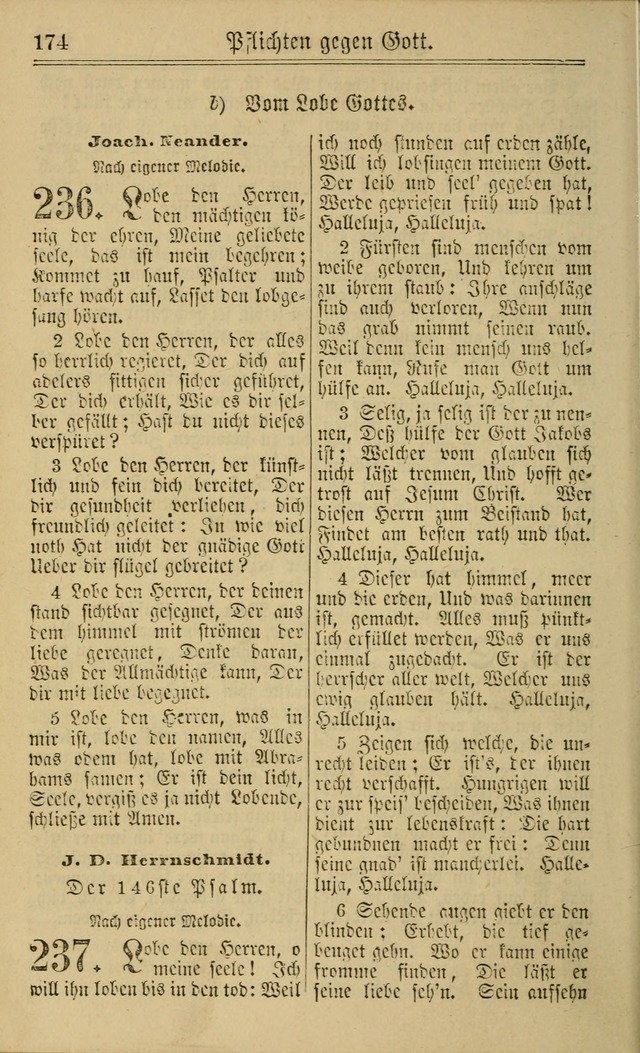 Neuestes Gemeinschaftliches Gesangbuch: zum gotttesdienstlichen Gebrauch der Lutherischen und Reformierten Gemeinden in Nord-Amerika: eine sammlung von 652 liedern mit dem dazu gehörigen anhang... page 176