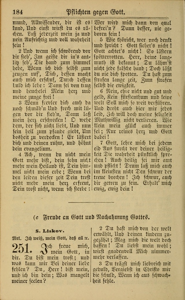 Neuestes Gemeinschaftliches Gesangbuch: zum gotttesdienstlichen Gebrauch der Lutherischen und Reformierten Gemeinden in Nord-Amerika: eine sammlung von 652 liedern mit dem dazu gehörigen anhang... page 186