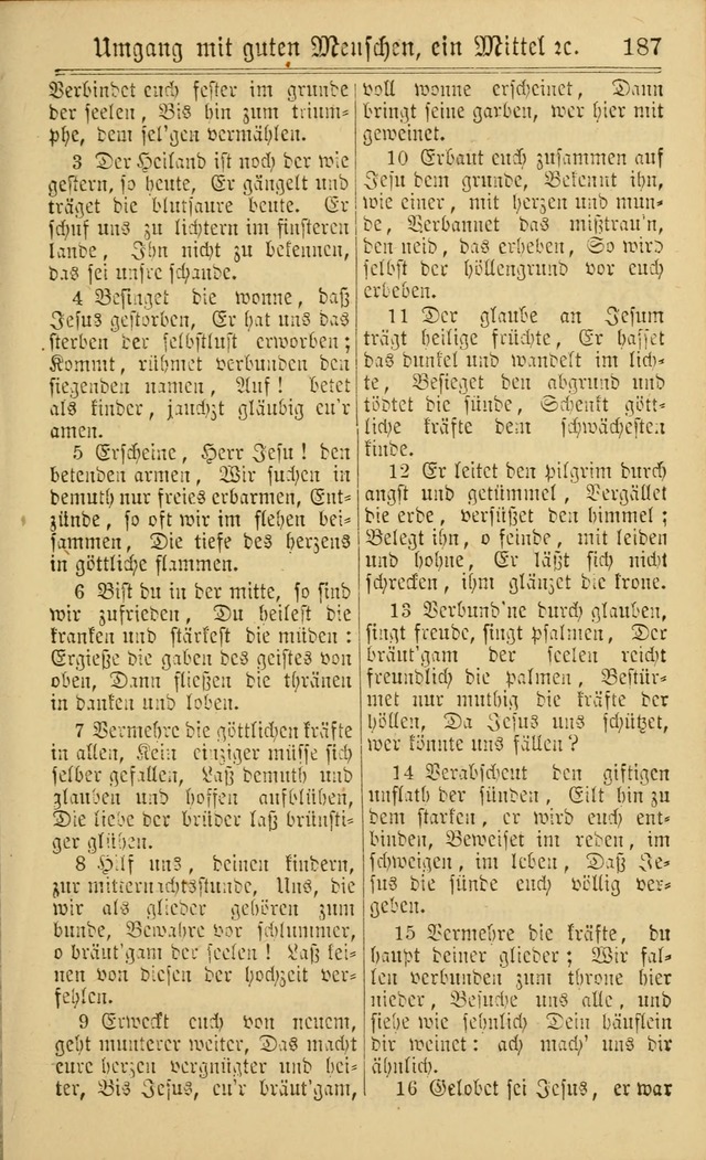 Neuestes Gemeinschaftliches Gesangbuch: zum gotttesdienstlichen Gebrauch der Lutherischen und Reformierten Gemeinden in Nord-Amerika: eine sammlung von 652 liedern mit dem dazu gehörigen anhang... page 189