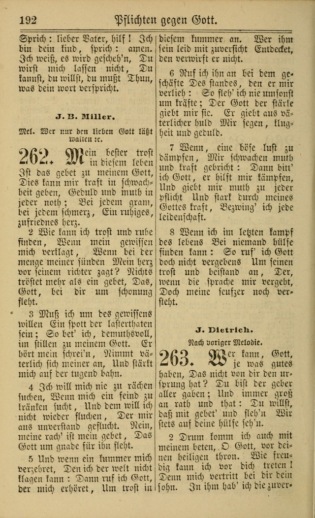 Neuestes Gemeinschaftliches Gesangbuch: zum gotttesdienstlichen Gebrauch der Lutherischen und Reformierten Gemeinden in Nord-Amerika: eine sammlung von 652 liedern mit dem dazu gehörigen anhang... page 194