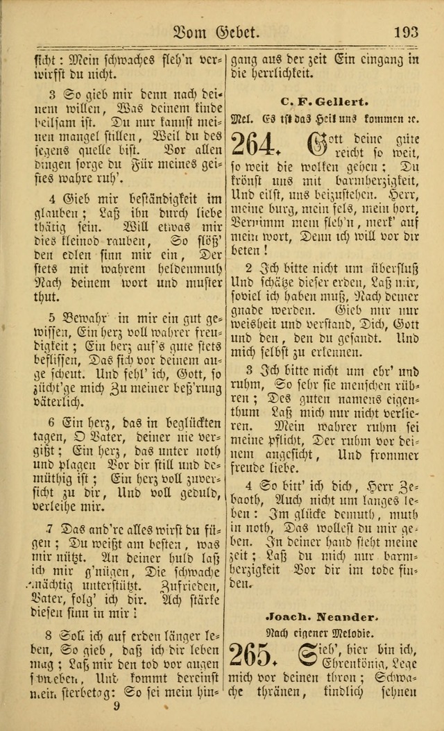 Neuestes Gemeinschaftliches Gesangbuch: zum gotttesdienstlichen Gebrauch der Lutherischen und Reformierten Gemeinden in Nord-Amerika: eine sammlung von 652 liedern mit dem dazu gehörigen anhang... page 195