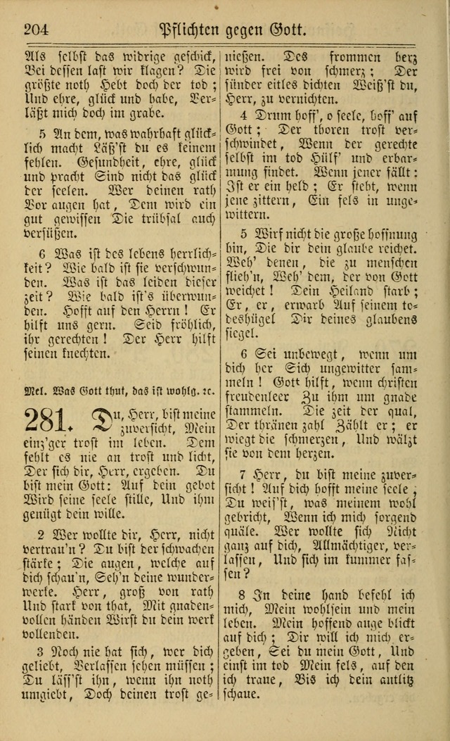 Neuestes Gemeinschaftliches Gesangbuch: zum gotttesdienstlichen Gebrauch der Lutherischen und Reformierten Gemeinden in Nord-Amerika: eine sammlung von 652 liedern mit dem dazu gehörigen anhang... page 206