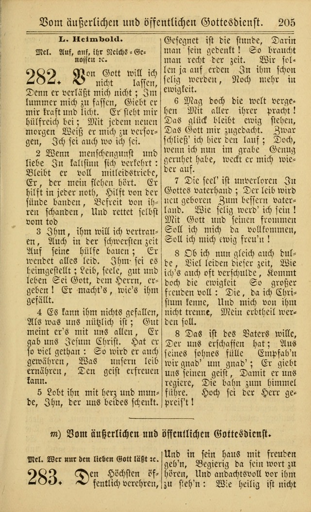 Neuestes Gemeinschaftliches Gesangbuch: zum gotttesdienstlichen Gebrauch der Lutherischen und Reformierten Gemeinden in Nord-Amerika: eine sammlung von 652 liedern mit dem dazu gehörigen anhang... page 207