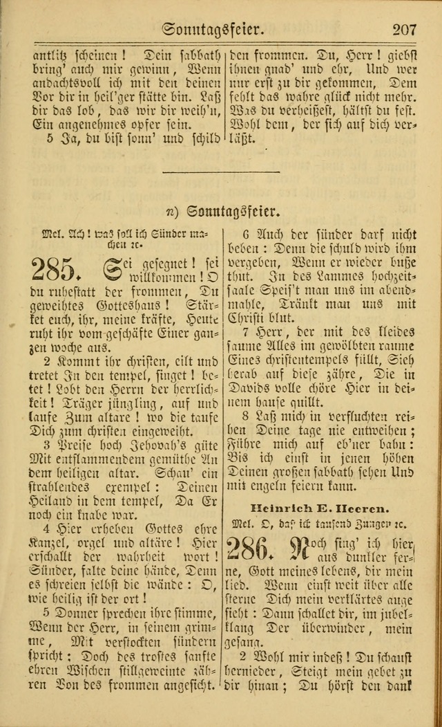 Neuestes Gemeinschaftliches Gesangbuch: zum gotttesdienstlichen Gebrauch der Lutherischen und Reformierten Gemeinden in Nord-Amerika: eine sammlung von 652 liedern mit dem dazu gehörigen anhang... page 209