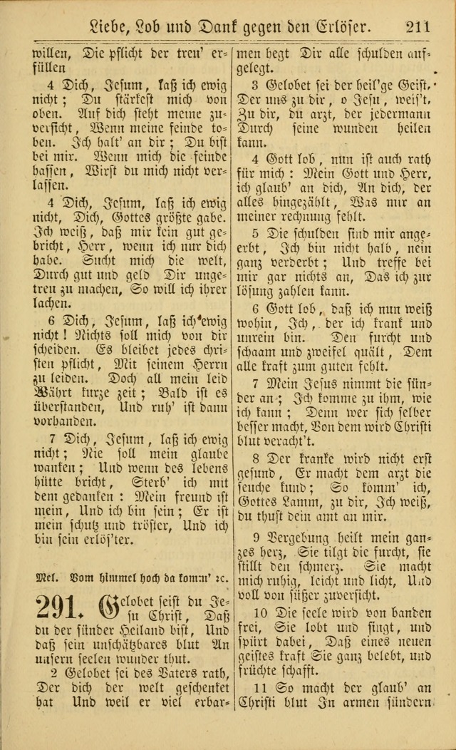 Neuestes Gemeinschaftliches Gesangbuch: zum gotttesdienstlichen Gebrauch der Lutherischen und Reformierten Gemeinden in Nord-Amerika: eine sammlung von 652 liedern mit dem dazu gehörigen anhang... page 213