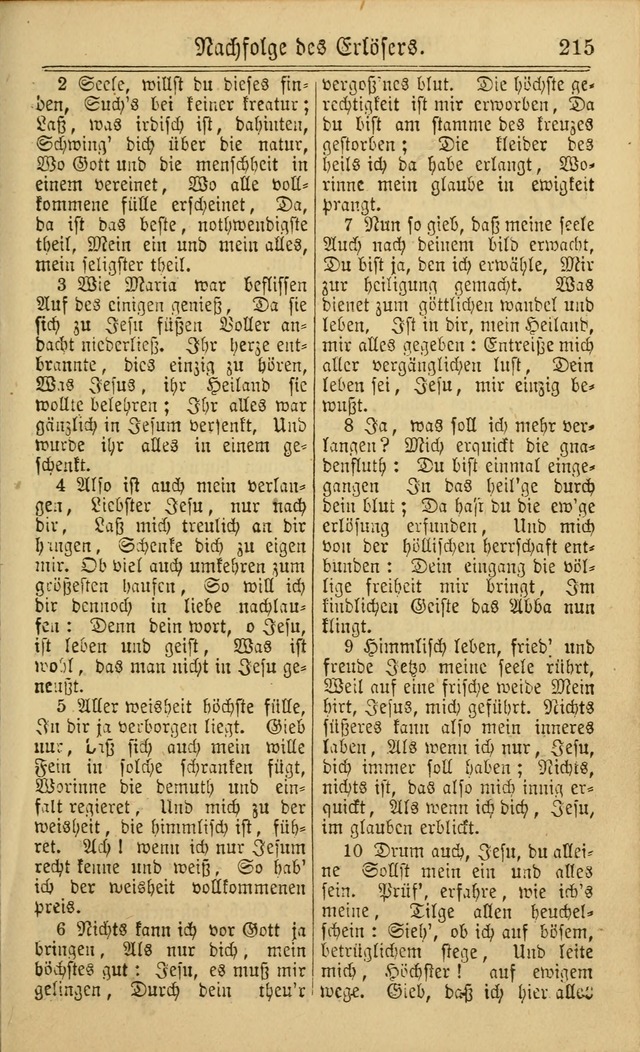 Neuestes Gemeinschaftliches Gesangbuch: zum gotttesdienstlichen Gebrauch der Lutherischen und Reformierten Gemeinden in Nord-Amerika: eine sammlung von 652 liedern mit dem dazu gehörigen anhang... page 217