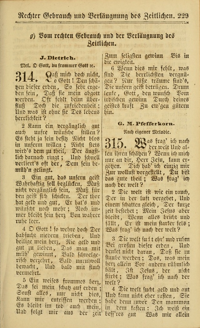 Neuestes Gemeinschaftliches Gesangbuch: zum gotttesdienstlichen Gebrauch der Lutherischen und Reformierten Gemeinden in Nord-Amerika: eine sammlung von 652 liedern mit dem dazu gehörigen anhang... page 231