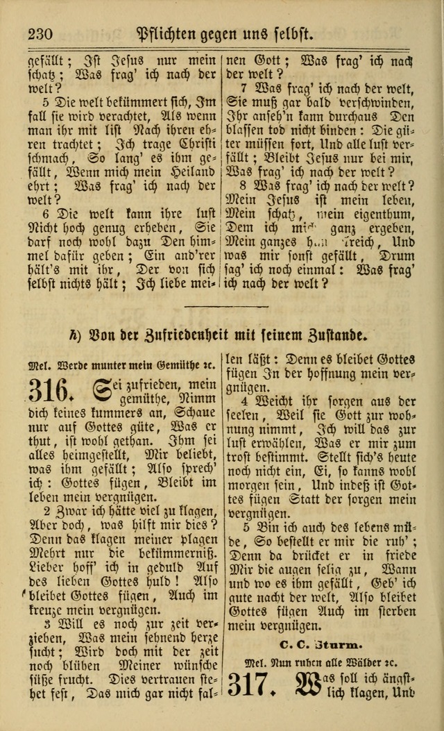 Neuestes Gemeinschaftliches Gesangbuch: zum gotttesdienstlichen Gebrauch der Lutherischen und Reformierten Gemeinden in Nord-Amerika: eine sammlung von 652 liedern mit dem dazu gehörigen anhang... page 232