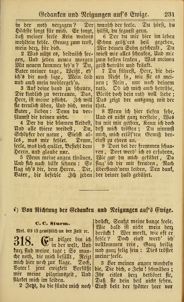 Neuestes Gemeinschaftliches Gesangbuch: zum gotttesdienstlichen Gebrauch der Lutherischen und Reformierten Gemeinden in Nord-Amerika: eine sammlung von 652 liedern mit dem dazu gehörigen anhang... page 233