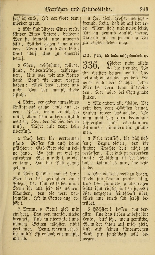 Neuestes Gemeinschaftliches Gesangbuch: zum gotttesdienstlichen Gebrauch der Lutherischen und Reformierten Gemeinden in Nord-Amerika: eine sammlung von 652 liedern mit dem dazu gehörigen anhang... page 245