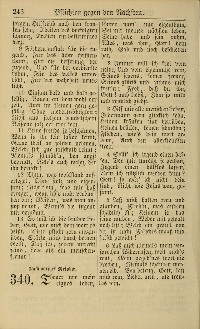 Neuestes Gemeinschaftliches Gesangbuch: zum gotttesdienstlichen Gebrauch der Lutherischen und Reformierten Gemeinden in Nord-Amerika: eine sammlung von 652 liedern mit dem dazu gehörigen anhang... page 248