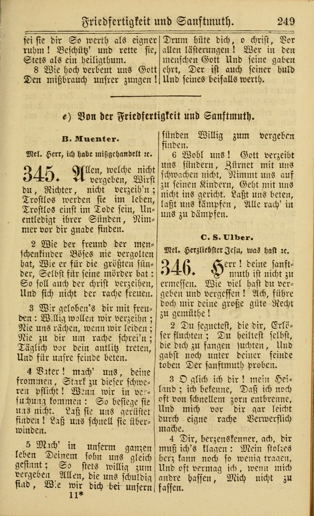 Neuestes Gemeinschaftliches Gesangbuch: zum gotttesdienstlichen Gebrauch der Lutherischen und Reformierten Gemeinden in Nord-Amerika: eine sammlung von 652 liedern mit dem dazu gehörigen anhang... page 251