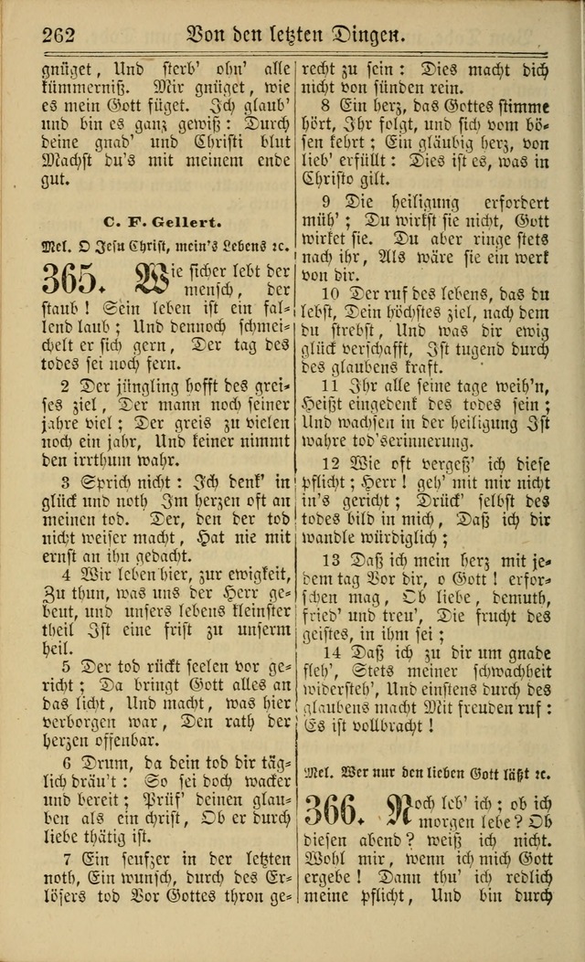 Neuestes Gemeinschaftliches Gesangbuch: zum gotttesdienstlichen Gebrauch der Lutherischen und Reformierten Gemeinden in Nord-Amerika: eine sammlung von 652 liedern mit dem dazu gehörigen anhang... page 264