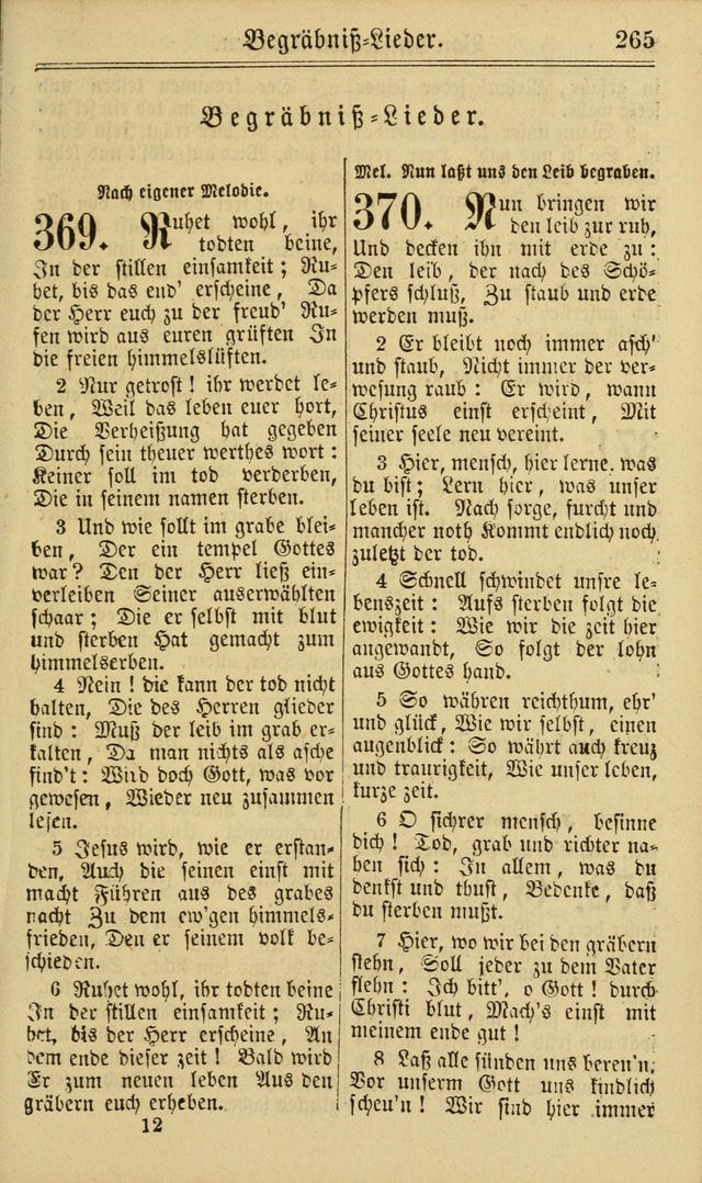 Neuestes Gemeinschaftliches Gesangbuch: zum gotttesdienstlichen Gebrauch der Lutherischen und Reformierten Gemeinden in Nord-Amerika: eine sammlung von 652 liedern mit dem dazu gehörigen anhang... page 267