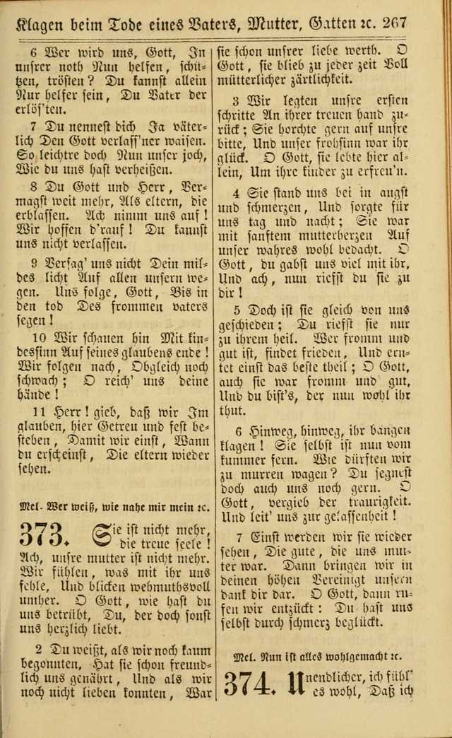 Neuestes Gemeinschaftliches Gesangbuch: zum gotttesdienstlichen Gebrauch der Lutherischen und Reformierten Gemeinden in Nord-Amerika: eine sammlung von 652 liedern mit dem dazu gehörigen anhang... page 269