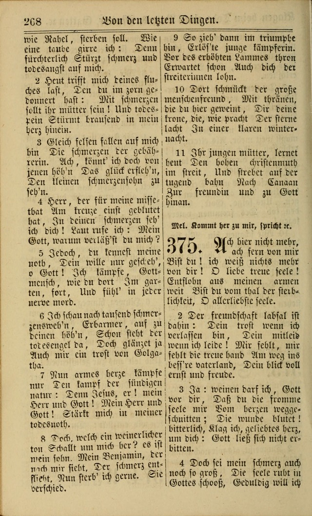 Neuestes Gemeinschaftliches Gesangbuch: zum gotttesdienstlichen Gebrauch der Lutherischen und Reformierten Gemeinden in Nord-Amerika: eine sammlung von 652 liedern mit dem dazu gehörigen anhang... page 270