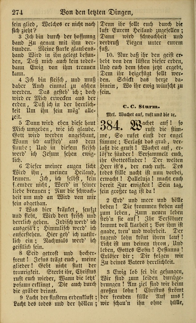 Neuestes Gemeinschaftliches Gesangbuch: zum gotttesdienstlichen Gebrauch der Lutherischen und Reformierten Gemeinden in Nord-Amerika: eine sammlung von 652 liedern mit dem dazu gehörigen anhang... page 276