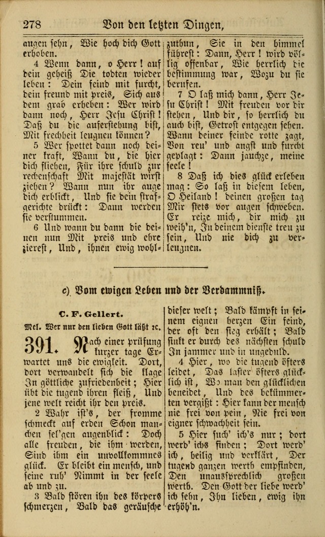 Neuestes Gemeinschaftliches Gesangbuch: zum gotttesdienstlichen Gebrauch der Lutherischen und Reformierten Gemeinden in Nord-Amerika: eine sammlung von 652 liedern mit dem dazu gehörigen anhang... page 280