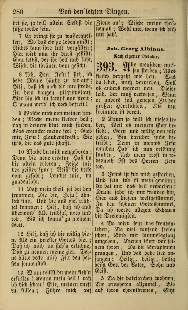 Neuestes Gemeinschaftliches Gesangbuch: zum gotttesdienstlichen Gebrauch der Lutherischen und Reformierten Gemeinden in Nord-Amerika: eine sammlung von 652 liedern mit dem dazu gehörigen anhang... page 282