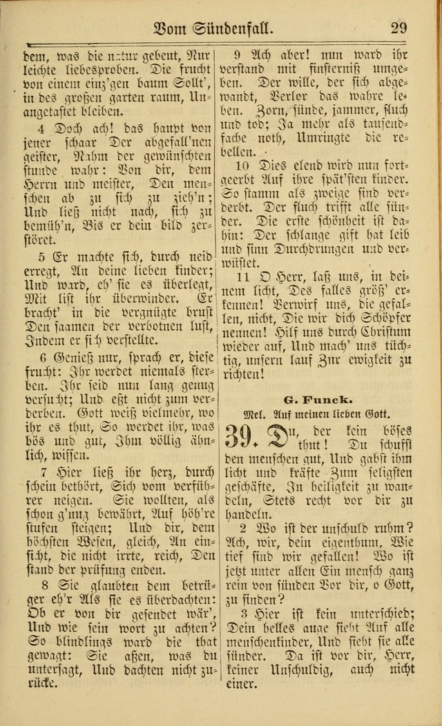 Neuestes Gemeinschaftliches Gesangbuch: zum gotttesdienstlichen Gebrauch der Lutherischen und Reformierten Gemeinden in Nord-Amerika: eine sammlung von 652 liedern mit dem dazu gehörigen anhang... page 29