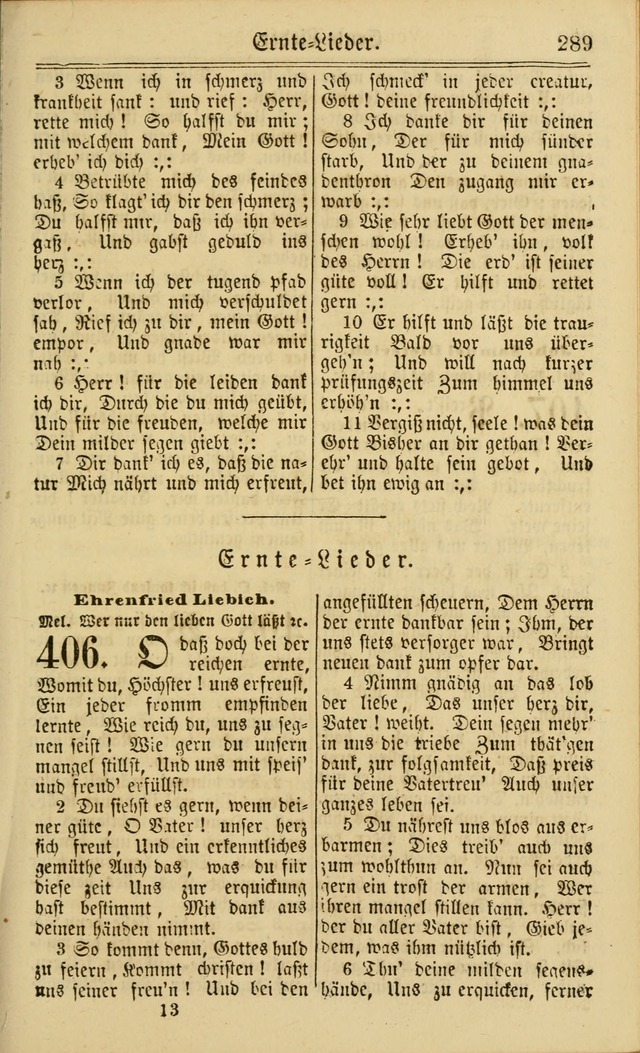 Neuestes Gemeinschaftliches Gesangbuch: zum gotttesdienstlichen Gebrauch der Lutherischen und Reformierten Gemeinden in Nord-Amerika: eine sammlung von 652 liedern mit dem dazu gehörigen anhang... page 291