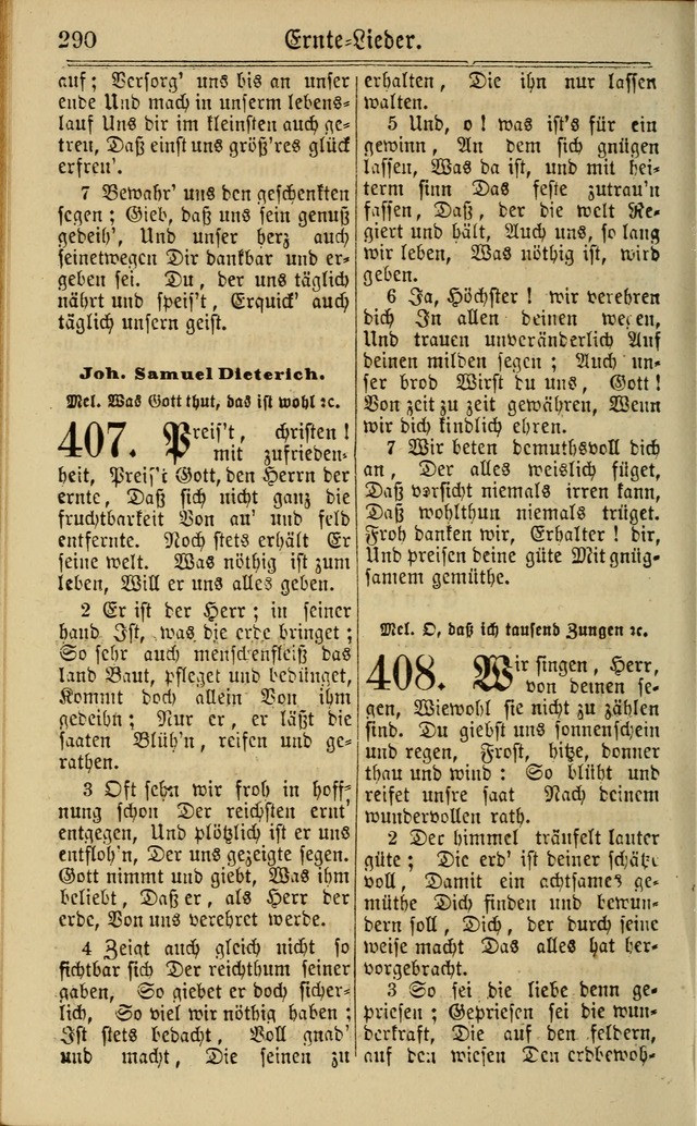 Neuestes Gemeinschaftliches Gesangbuch: zum gotttesdienstlichen Gebrauch der Lutherischen und Reformierten Gemeinden in Nord-Amerika: eine sammlung von 652 liedern mit dem dazu gehörigen anhang... page 292