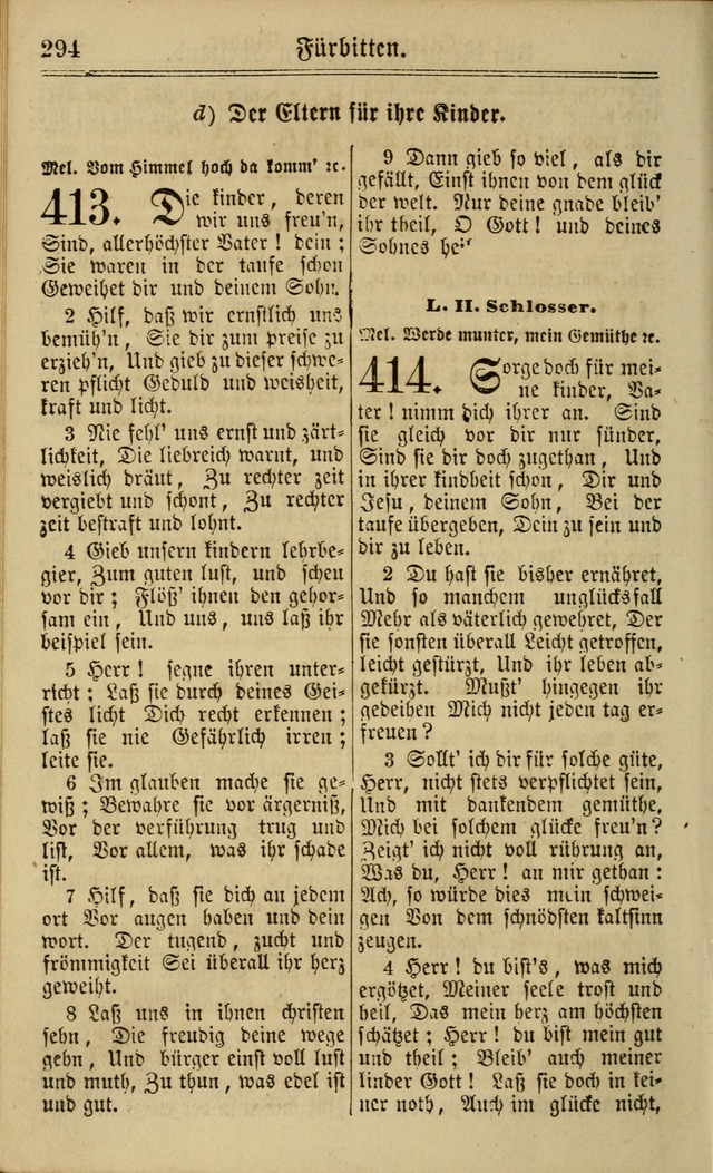 Neuestes Gemeinschaftliches Gesangbuch: zum gotttesdienstlichen Gebrauch der Lutherischen und Reformierten Gemeinden in Nord-Amerika: eine sammlung von 652 liedern mit dem dazu gehörigen anhang... page 296