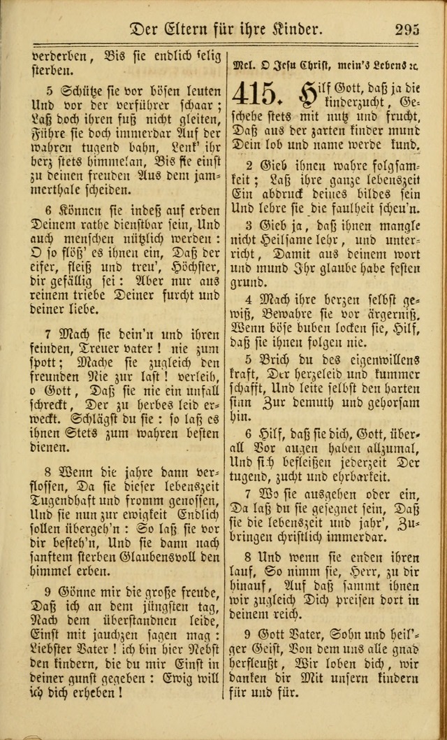 Neuestes Gemeinschaftliches Gesangbuch: zum gotttesdienstlichen Gebrauch der Lutherischen und Reformierten Gemeinden in Nord-Amerika: eine sammlung von 652 liedern mit dem dazu gehörigen anhang... page 297