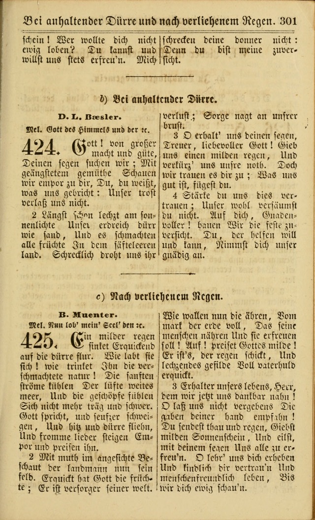 Neuestes Gemeinschaftliches Gesangbuch: zum gotttesdienstlichen Gebrauch der Lutherischen und Reformierten Gemeinden in Nord-Amerika: eine sammlung von 652 liedern mit dem dazu gehörigen anhang... page 303