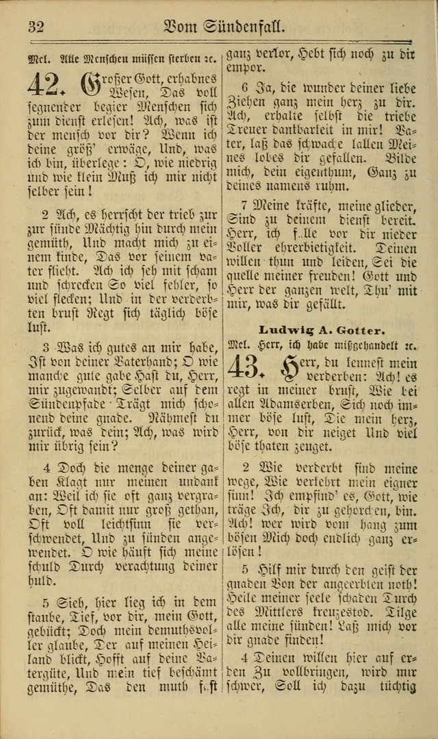 Neuestes Gemeinschaftliches Gesangbuch: zum gotttesdienstlichen Gebrauch der Lutherischen und Reformierten Gemeinden in Nord-Amerika: eine sammlung von 652 liedern mit dem dazu gehörigen anhang... page 32