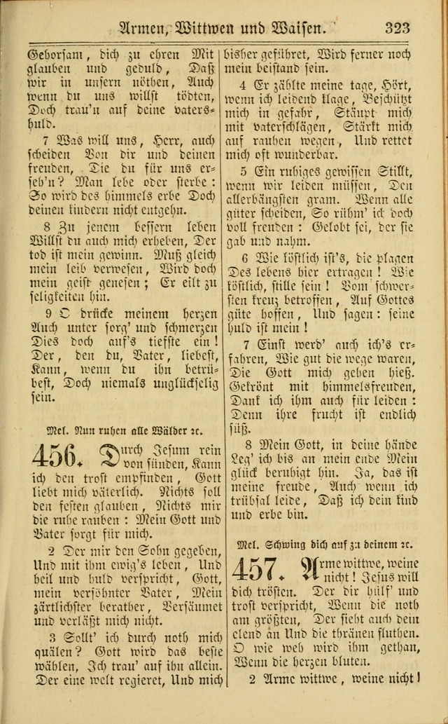 Neuestes Gemeinschaftliches Gesangbuch: zum gotttesdienstlichen Gebrauch der Lutherischen und Reformierten Gemeinden in Nord-Amerika: eine sammlung von 652 liedern mit dem dazu gehörigen anhang... page 325