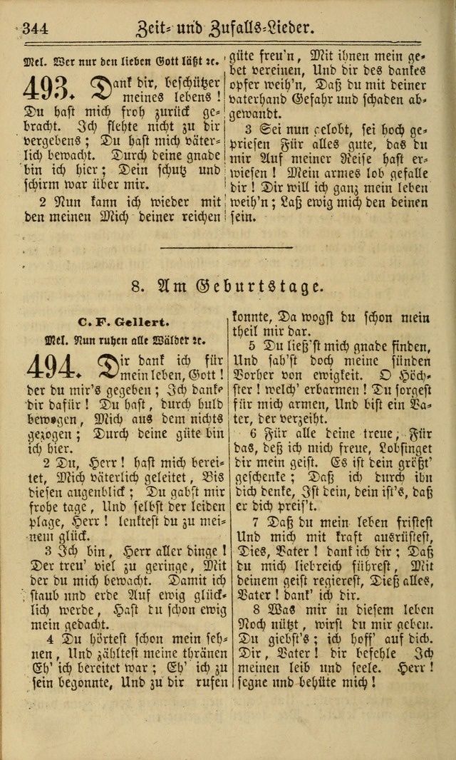 Neuestes Gemeinschaftliches Gesangbuch: zum gotttesdienstlichen Gebrauch der Lutherischen und Reformierten Gemeinden in Nord-Amerika: eine sammlung von 652 liedern mit dem dazu gehörigen anhang... page 346