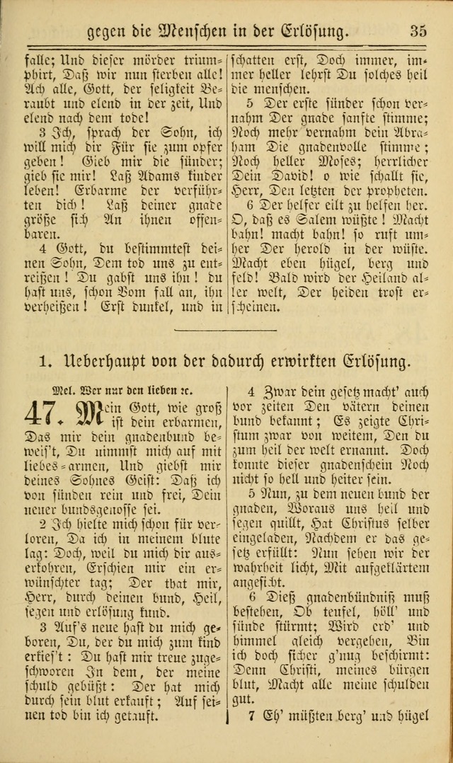 Neuestes Gemeinschaftliches Gesangbuch: zum gotttesdienstlichen Gebrauch der Lutherischen und Reformierten Gemeinden in Nord-Amerika: eine sammlung von 652 liedern mit dem dazu gehörigen anhang... page 35