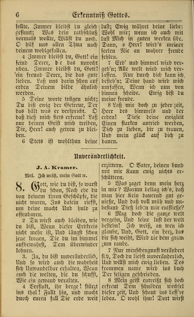 Neuestes Gemeinschaftliches Gesangbuch: zum gotttesdienstlichen Gebrauch der Lutherischen und Reformierten Gemeinden in Nord-Amerika: eine sammlung von 652 liedern mit dem dazu gehörigen anhang... page 6