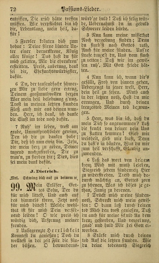 Neuestes Gemeinschaftliches Gesangbuch: zum gotttesdienstlichen Gebrauch der Lutherischen und Reformierten Gemeinden in Nord-Amerika: eine sammlung von 652 liedern mit dem dazu gehörigen anhang... page 72